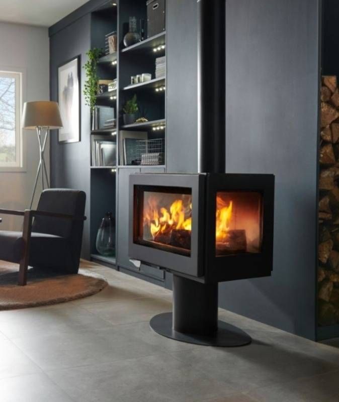 Freestanding Monza 3V Wood Burning Fireplace 13kw | Fire Places