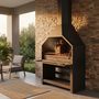 Home Fires 1000 Super Deluxe Freestanding Braai Wood And Charcoal With 24m Flue Mild Steel