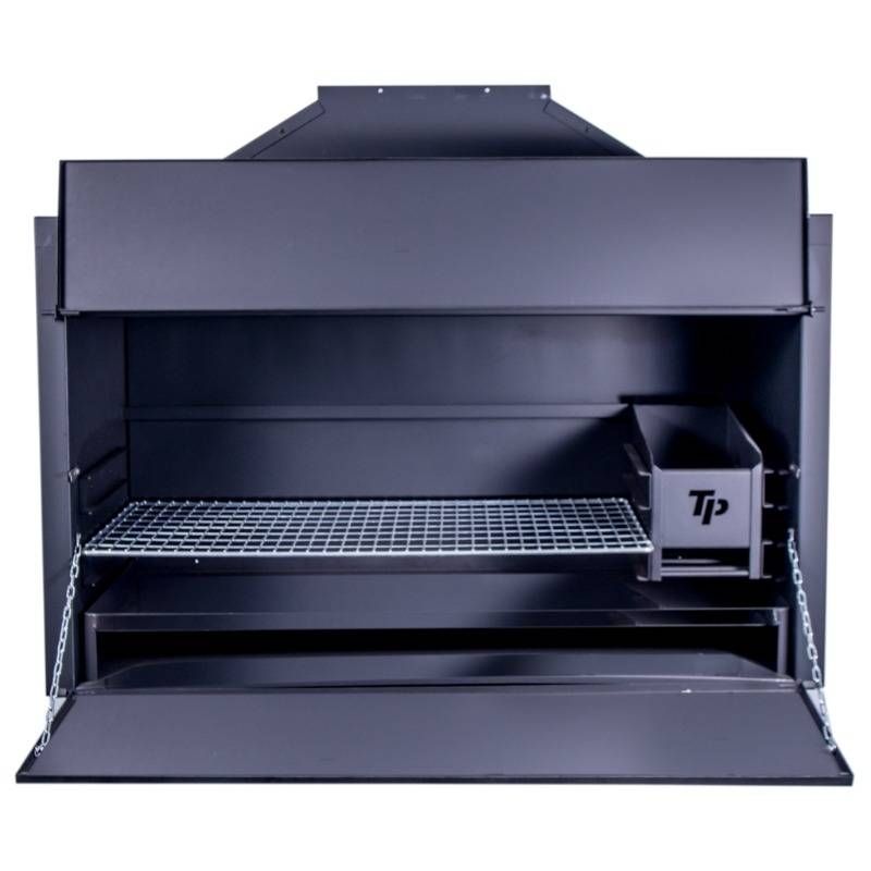 1000 BUILT IN BRAAI (2MM) COMPLETE WITH FLU & COWL MILD STEEL TFW