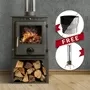Freestanding Steel Fireplace On Log Stand Kobra The Fireworks Promo