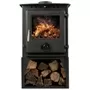 Freestanding Steel Fireplace On Log Stand Kobra The Fireworks