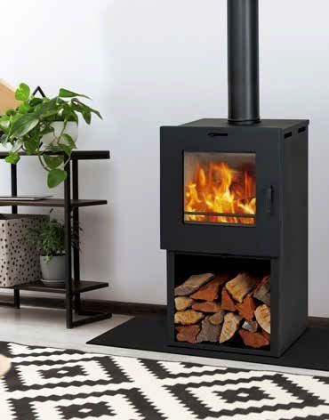 Infiniti Freestanding Ardor Fireplace On Log Box 6 KW | Fire